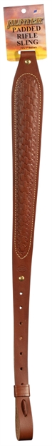 Picture of  Hunter Company 027149 Cobra Sling Made OF Chestnut Tan Leather With Basket Weaver Pattern, Padded Design & 1" Swivels For Rifles 021771271499