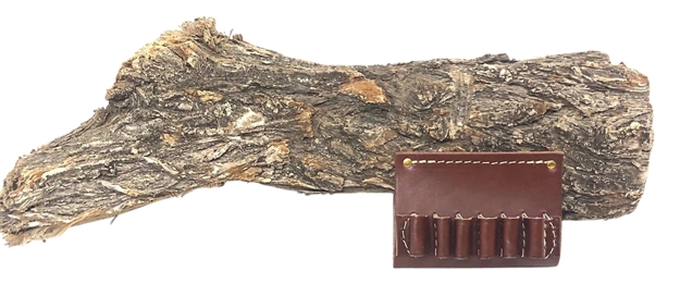 Picture of  Hunter Company 0500 Cartridge Belt Slide  Chestnut Tan Leather 50 Cal Capacity 6Rd Belt Slide Mount 2" Belt