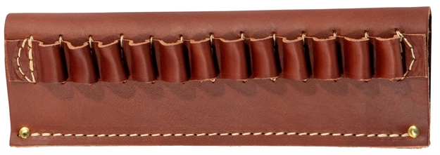 Picture of  Hunter Company 0545 Cartridge Belt Slide  Chestnut Tan Leather 45 Cal Capacity 12Rd Pistol Belt Mount 2" Belt