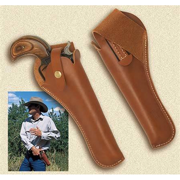 Picture of  Hunter Company 24009 Crossdraw Holster Size 9 Chestnut Tan Full Grain Leather Ambidextrous 021771241096