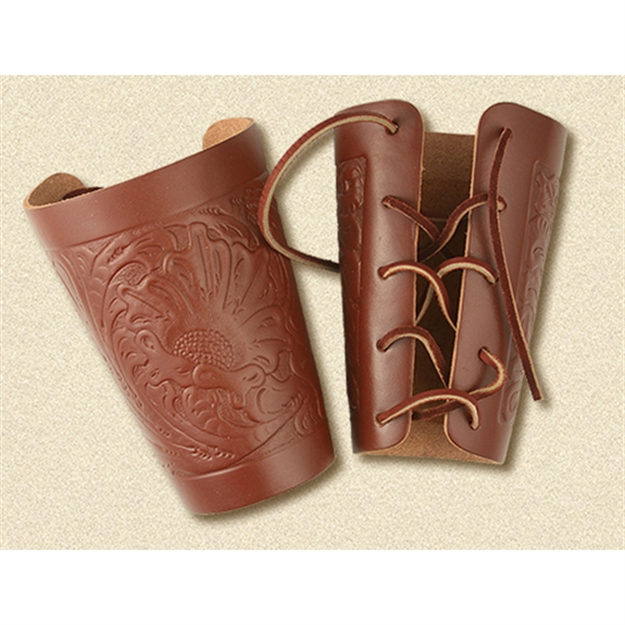 Picture of Hunter Embossed Wrist Cuffs Pair Brn
