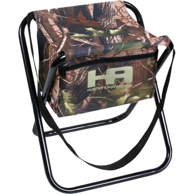 Picture of HQ Outfitters Folding Camo Stool With Storage Pocket 19Mm Frame