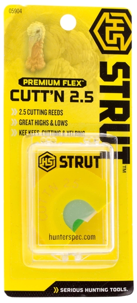 Picture of  HS Strut 05904 Cuttn 2.5  Diaphragm Call Double Reed Attracts Turkeys Yellow 021291059041