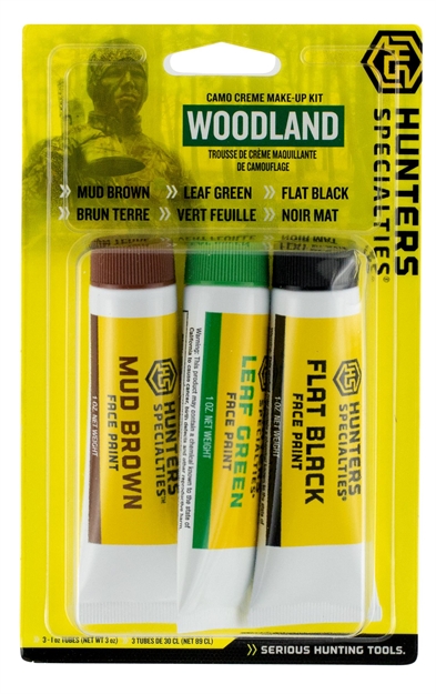 Picture of Hunters Specialties Face Paint Creme Tube Kit Woodland-Browngreenblack 00268