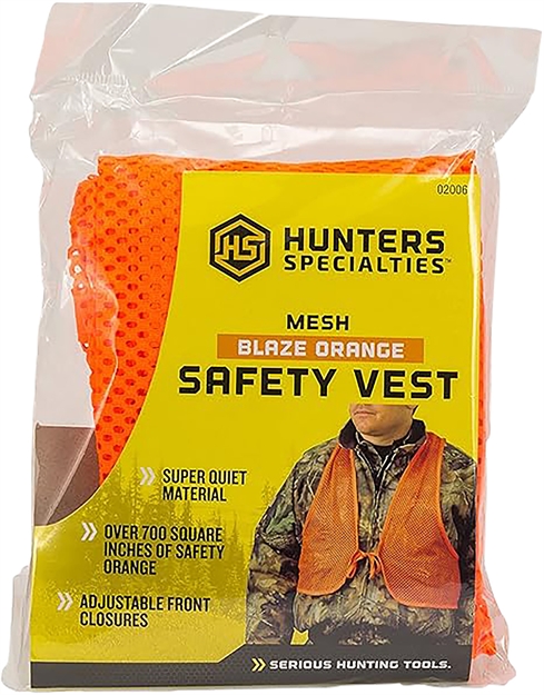 Picture of  Hunters Specialties Hs02006 Safety Vest  Osfa Chest Orange Mesh