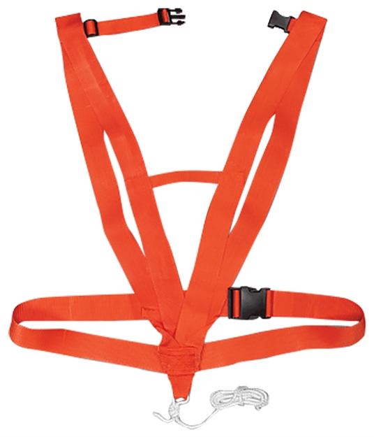 Picture of Hunters Specialties Deer Drag Deluxe Body Harness Style Safety Orange 02019