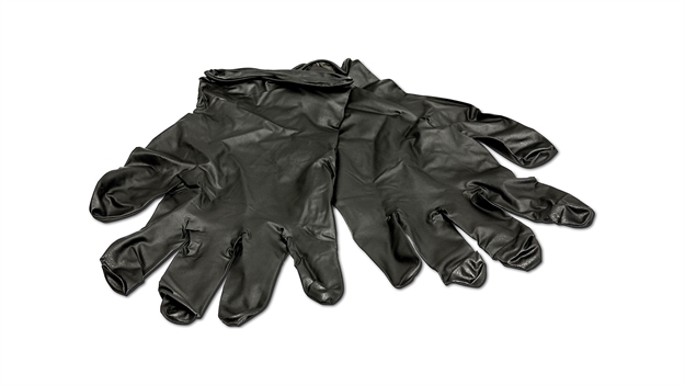Picture of Hunters Specialties 01071 Nitrile Field Dressing Gloves Black Large 10 Per Pkg 100047 021291708789
