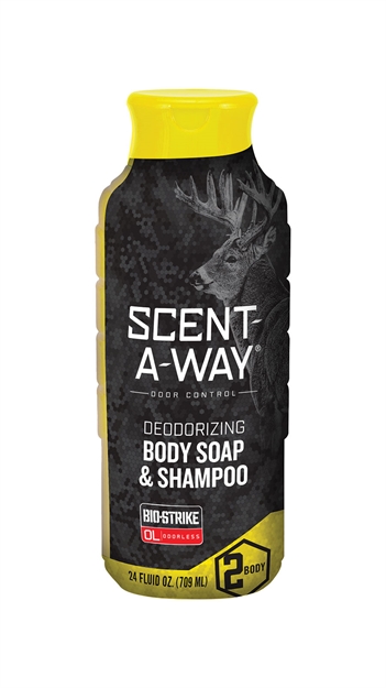 Picture of  Scent-A-Way 100090 Bio-Strike Body Wash/Shampoo Odor Eliminator Odorless Scent 24 OZ Liquid 021291709397
