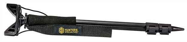 Picture of  Hunters Specialties 00611 Shooter's Stick  Monopod Made OF Aluminum With Black Finish, 17-36" Vertical Adjustment, Contoured Gun Rest, Wrist Strap & Quick-Release Leg Locks 021291006113
