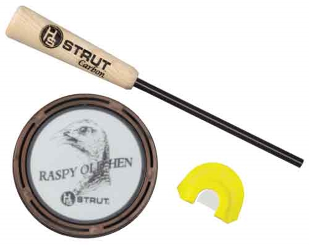 Picture of  HS Strut 07011 Raspy Old Hen  Friction Call Turkey Hen Sounds Attracts Turkeys Glass/Carbon