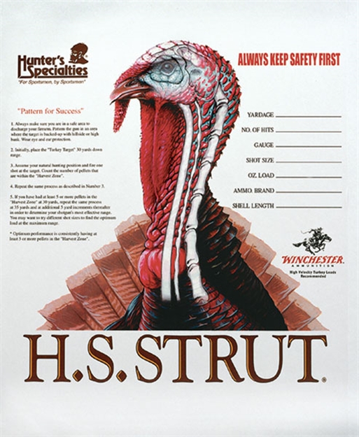 Picture of  HS Strut 06850 Turkey  Paper Hanging Shotgun 11" X 11" Multi-Color 12 PK 021291068500