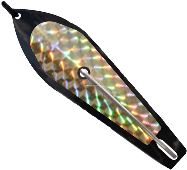 Picture of Huntington Original Drone Spoon, 2 1/4", 1/6 Oz, 3/0 Hook, Black With Gold Flash Scale