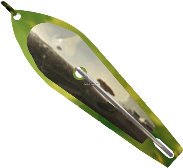 Picture of Huntington Original Drone Spoon, 2 1/4", 1/6 Oz, 3/0 Hook, Electric Green/Mirror Gold Flash Scale