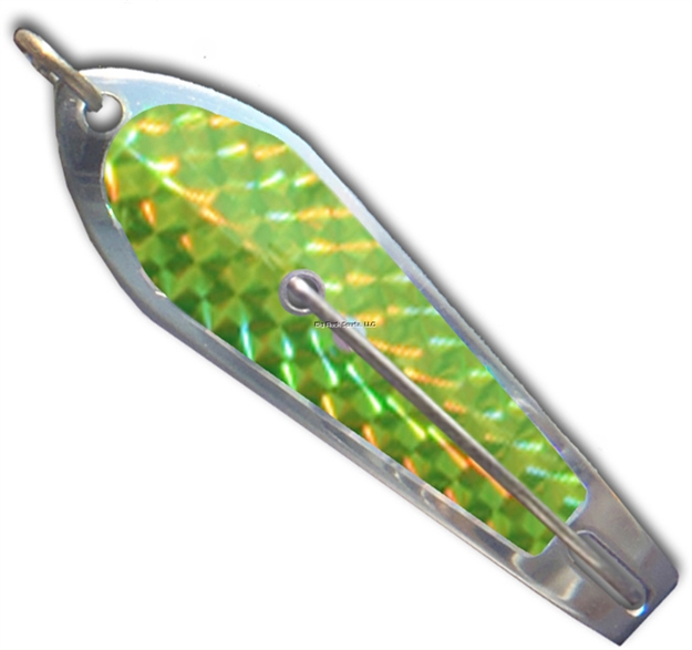 Picture of Huntington Original Drone Spoon, 2 1/4", 1/6 Oz, 3/0 Hook, Fluorescent Yellow Flash Scale