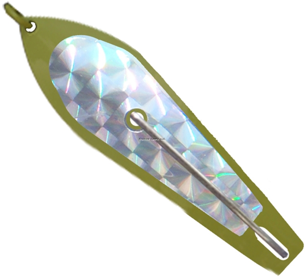 Picture of Huntington Original Drone Spoon, 2 1/4", 1/6 Oz, 3/0 Hook, Yellow With Silver Flash Scale