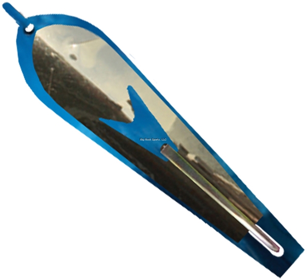 Picture of Huntington Original Drone Spoon, 3 1/4", 3/8 Oz, 5/0 Hook, Electric Blue/Mirror Gold Flash Scale