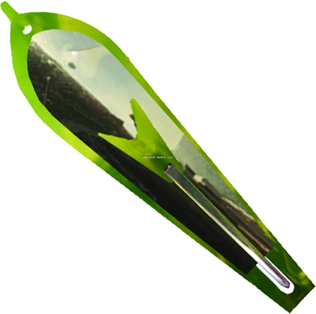 Picture of Huntington Original Drone Spoon, 4 1/4", 5/8 Oz, 7/0 Hook, Electric Green/Mirror Gold Flash Scale