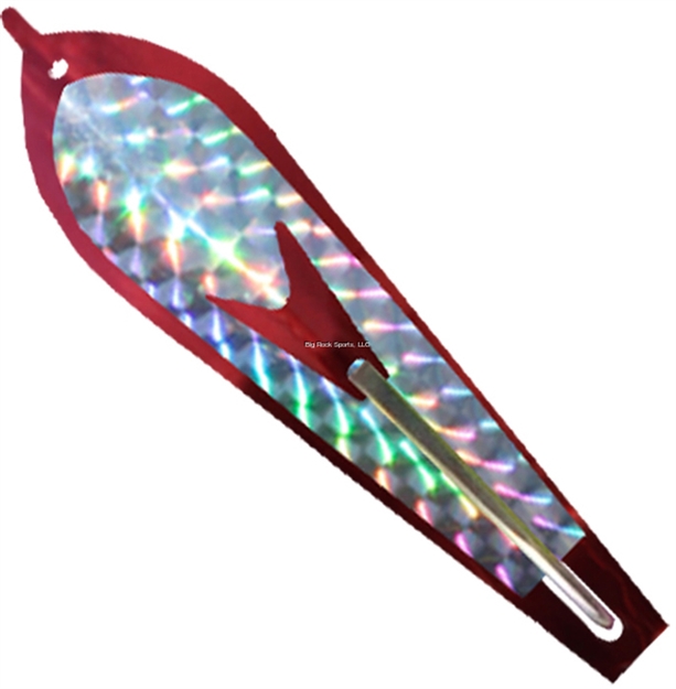 Picture of Huntington Original Drone Spoon, 4 1/4", 5/8 Oz, 7/0 Hook, Electric Red/Silver Flash Scale