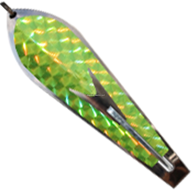 Picture of Huntington Original Drone Spoon, 4 1/4", 5/8 Oz, 7/0 Hook, Fluorescent Yellow Flash Scale