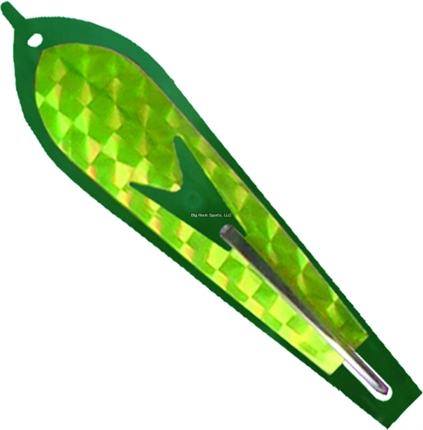 Picture of Huntington Original Drone Spoon, 4 1/4", 5/8 Oz, 7/0 Hook, Green/Yellow Flash Scale