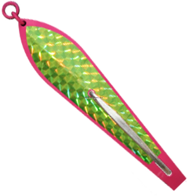 Picture of Huntington Original Drone Spoon, 5 1/2", 1 1/8 Oz, 10/0 Hook, Hot Pink With Fluorescent Yellow Flash Scale