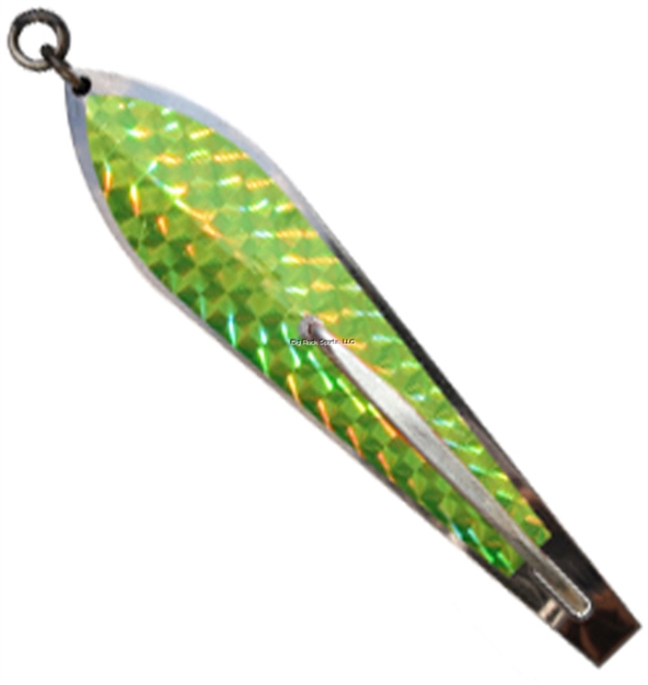 Picture of Huntington Original Drone Spoon, 5 1/2", 1 1/8 Oz, 10/0 Hook, Stainless Steel With Fluorescent Yellow Flash Scale
