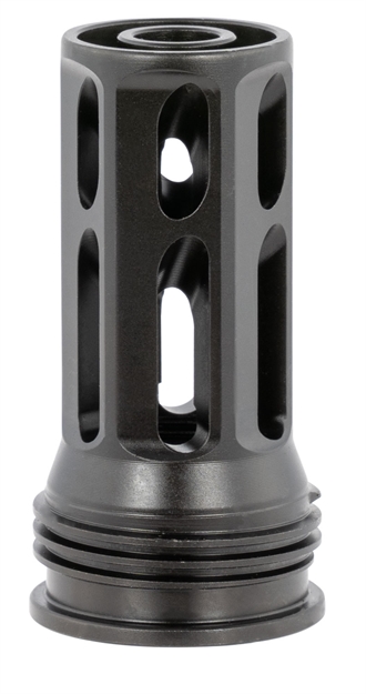 Picture of  Huxwrx 1799 QD 762 Flash Hider Black With 5/8"-24 Tpi Threads, 2.30" Oal & 1.20" Diameter For 30 Cal Ar-Platform 706433763245