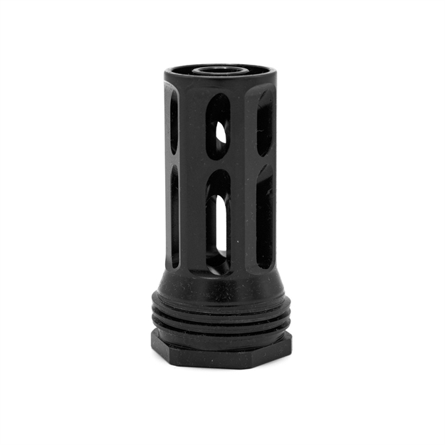 Picture of  Huxwrx 1799 QD 762 Flash Hider Black With 5/8"-24 Tpi Threads, 2.30" Oal & 1.20" Diameter For 30 Cal Ar-Platform