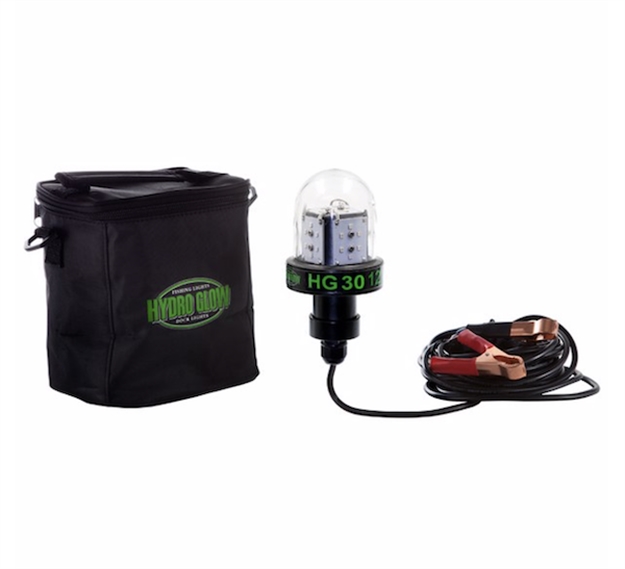 Picture of Hydro Glow 30W, 12V Deep Water Led Fishing Light, Globe Style, Green, 20' Cord, 3600 Lumen