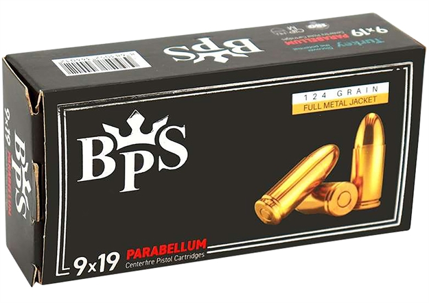 Picture of Garaysar 9Mm 124Gr Fmj 50Rd 20Bx/Cs Brass Case BPS22D919P006 8683052344012