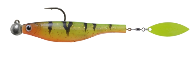 Picture of Hyperlastsics Dartspin Pro Jig Head 4.5In Firetiger - Chartreuse