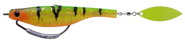 Picture of Hyperlastsics Dartspin Pro Weedless 5.5In Firetiger - Chartreuse