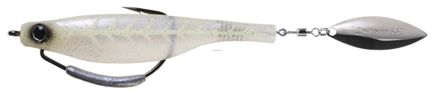 Picture of Hyperlastsics Dartspin Pro Weedless 5.5In White Ghost - Silver