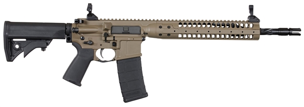 Picture of  Lwrc Icr5ck16sprc Individual Carbine Spr *Ca Compliant 5.56X45mm Nato 16.10" 10+1 Flat Dark Earth Cerakote, Black Adjustable Stock, Polymer Grip