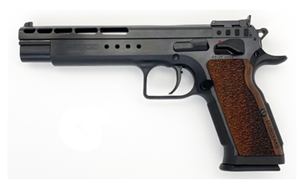 Picture of Tanfoglio Gold Match 10Mm 6" 13Rnd Blued W/ Wood Grips< TFGOLDM10