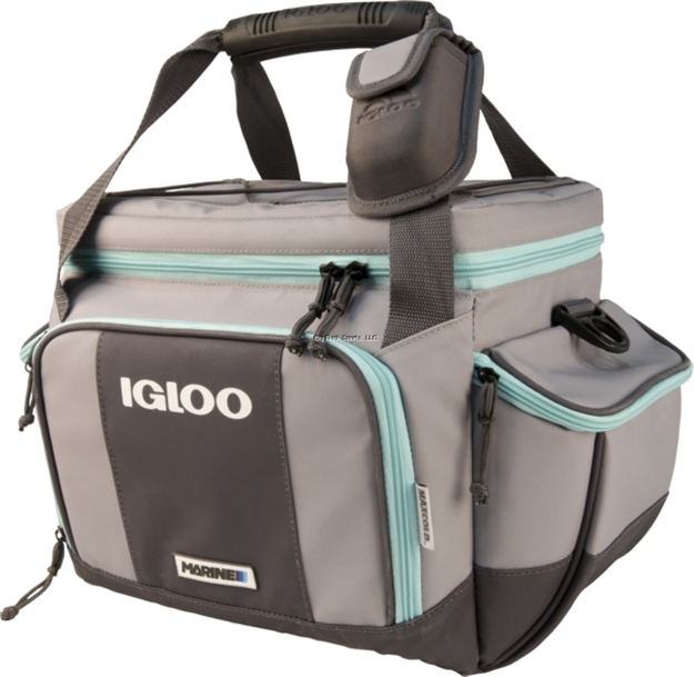 Picture of Igloo Marine Ultra Tacklebox Cooler, 18 Cans, Grey/Seafoam