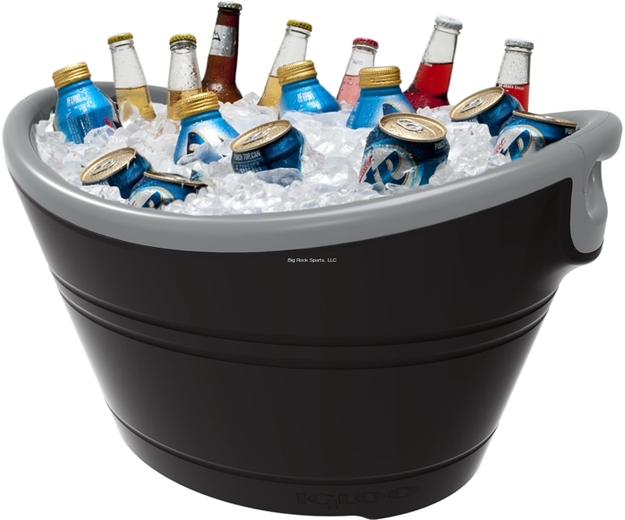 Picture of Igloo Party Bucket, 20 Qt., Black/Silver,