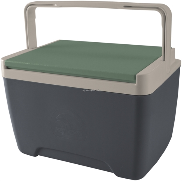 Picture of Igloo Sportsman 9, 9 QT Cooler, Carry Handle, 13 Cans, Carbonite/Riverbed Tan/Field Service Green