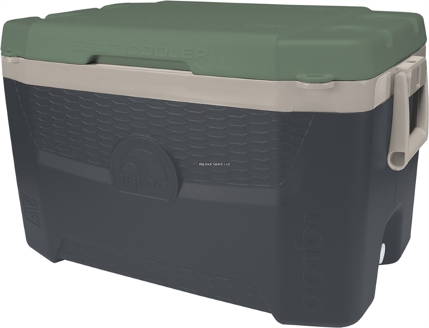Picture of Igloo Sportsman Quantum 55, 55 Qt. Cooler, 52 L., Holds 96 Cans, Cabrbonite/Riverbed Tan/Field Service Green