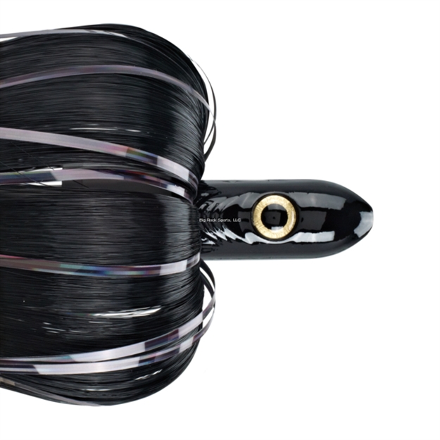 Picture of Iland Crusader Trolling Lure, 7 1/2", 8 Oz, 3-D Eyes, Black Head, Black Flash Black Skirt