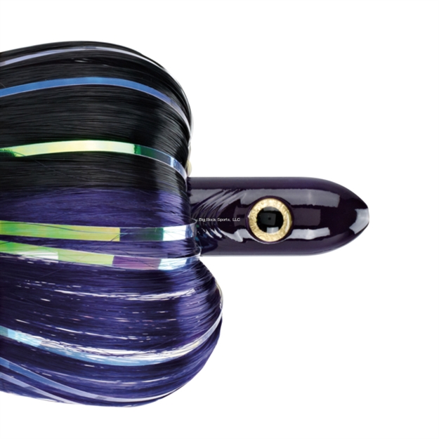 Picture of Iland Crusader Trolling Lure, 7 1/2", 8 Oz, 3-D Eyes, Purple Head, Black & Plum Skirt