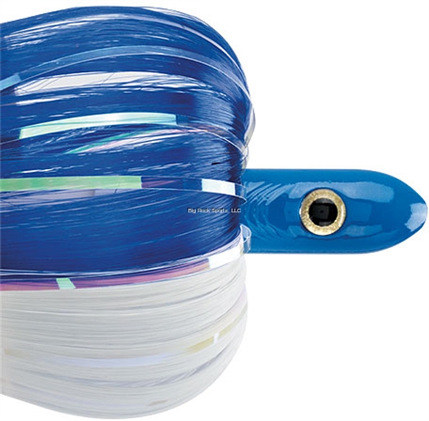 Picture of Iland Dredge Head Trolling Lure, 8 1/4", 2 1/2 Oz, 3-D Eyes, Blue Head/Black & Blue Skirt