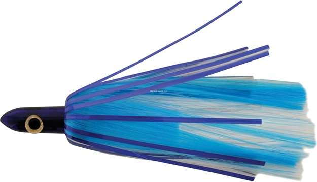 Picture of Iland Ilander Flashilander Trolling Lure, 8 1/4", 2 1/2 Oz, 3-D Eyes, Blue Head/Blue Flash Blue & White Skirt, 6 - 8 1/2 Kts