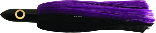 Picture of Iland Ilander Trolling Lure, 8 1/4", 2 1/2 Oz, 3-D Eyes, Black Head/Black & Plum Skirt, 6 - 8 1/2 Kts
