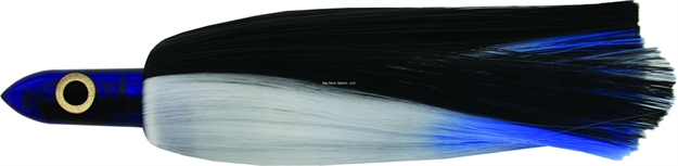 Picture of Iland Ilander Trolling Lure, 8 1/4", 2 1/2 Oz, 3-D Eyes, Blue Head/Black Crystal & Blue (Mar) Skirt, 6 - 8 1/2 Kts