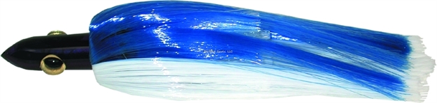 Picture of Iland Ilander Trolling Lure, 8 1/4", 2 1/2 Oz, 3-D Eyes, Blue Head/Blue & White Skirt, 6 - 8 1/2 Kts