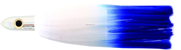 Picture of Iland Ilander Trolling Lure, 8 1/4", 2 1/2 Oz, 3-D Eyes, Chrome Head/Crystal & Blue (Mar) Skirt, 6 - 8 1/2 Kts