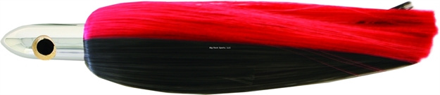 Picture of Iland Ilander Trolling Lure, 8 1/4", 2 1/2 Oz, 3-D Eyes, Chrome Head/Red & Black Skirt, 6 - 8 1/2 Kts