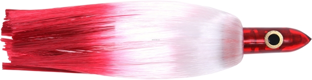 Picture of Iland Ilander Trolling Lure, 8 1/4", 2 1/2 Oz, 3-D Eyes, Red Head/Crystal & Red (Wah) Skirt, 6 - 8 1/2 Kts