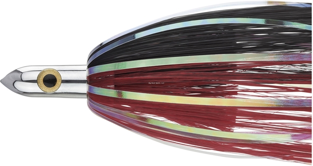 Picture of Iland Jr. Ilander Flashilander Trolling Lure, 6 3/4", 1 3/4 Oz, 3-D Eyes, Chrome Head/Black & Red Skirt